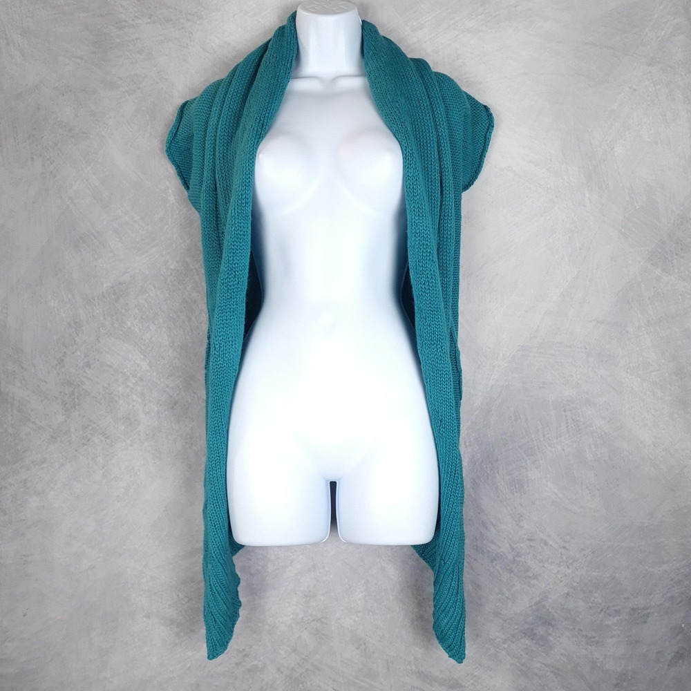 Novica Cardigan Sweater Womens One Size Small Blue Alpaca Acrylic Open Front